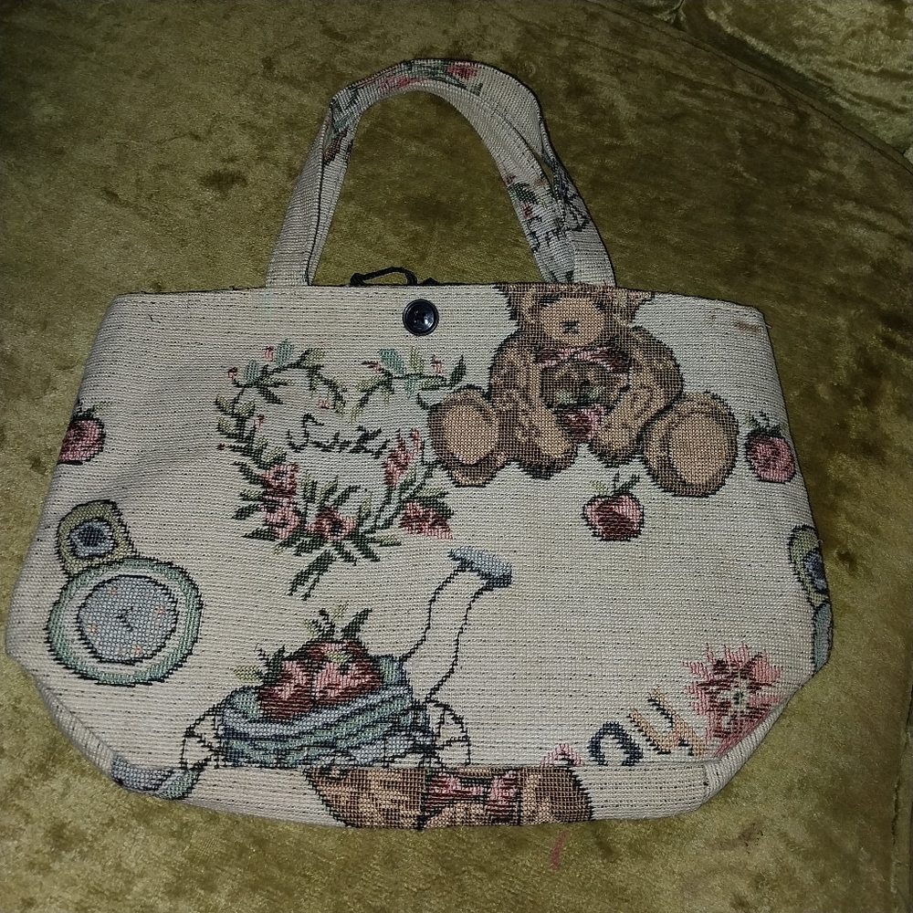 Vintage teddy bear purse